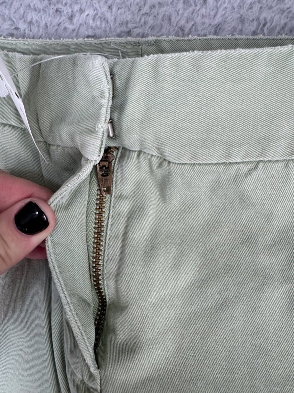 J.Crew Olive Green Twill Skirt Retro Pockets Floral-Lining Casual Travel - Picture 7 of 10